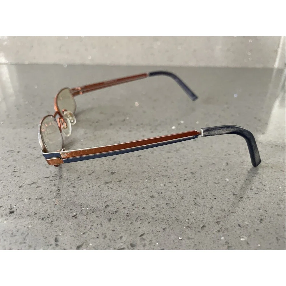 Bertelli B 667 C.2 49-16-135 Orange red Etch Eyeglasses Frames ONLY rectangle